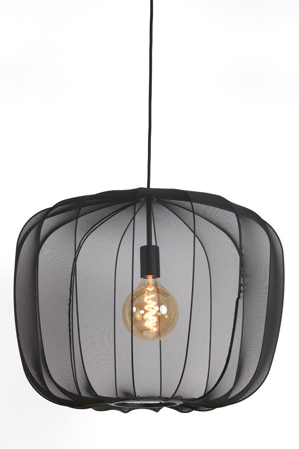 Plumeria Large Wide Hanging Lamp - Dark Green Finish