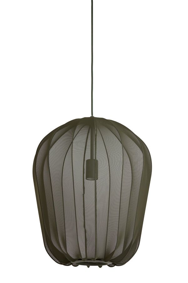 Plumeria Medium Hanging Lamp - Dark Green Finish