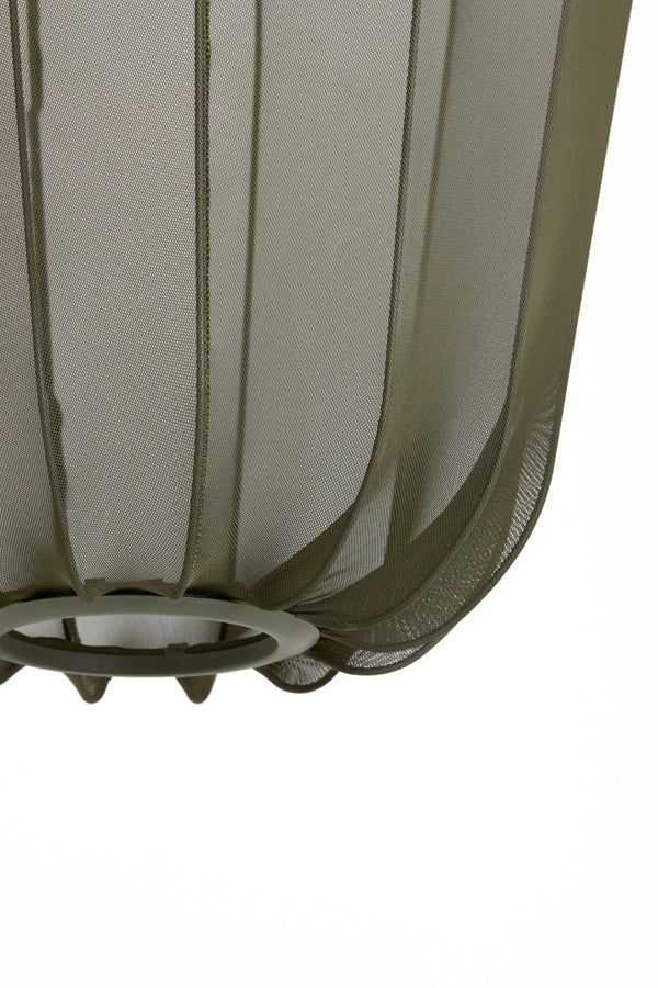 Plumeria Medium Hanging Lamp - Dark Green Finish
