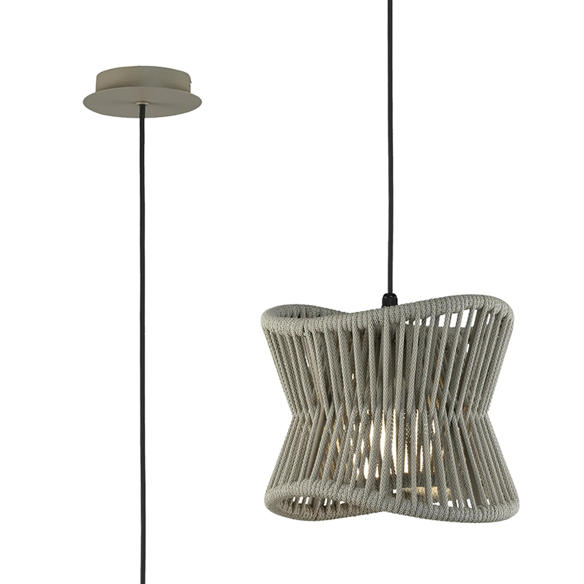 Polinesia  19cm/ 31cm/ 60cm Pendant E27, IP44, Beige Oscu, 2yrs Warranty
