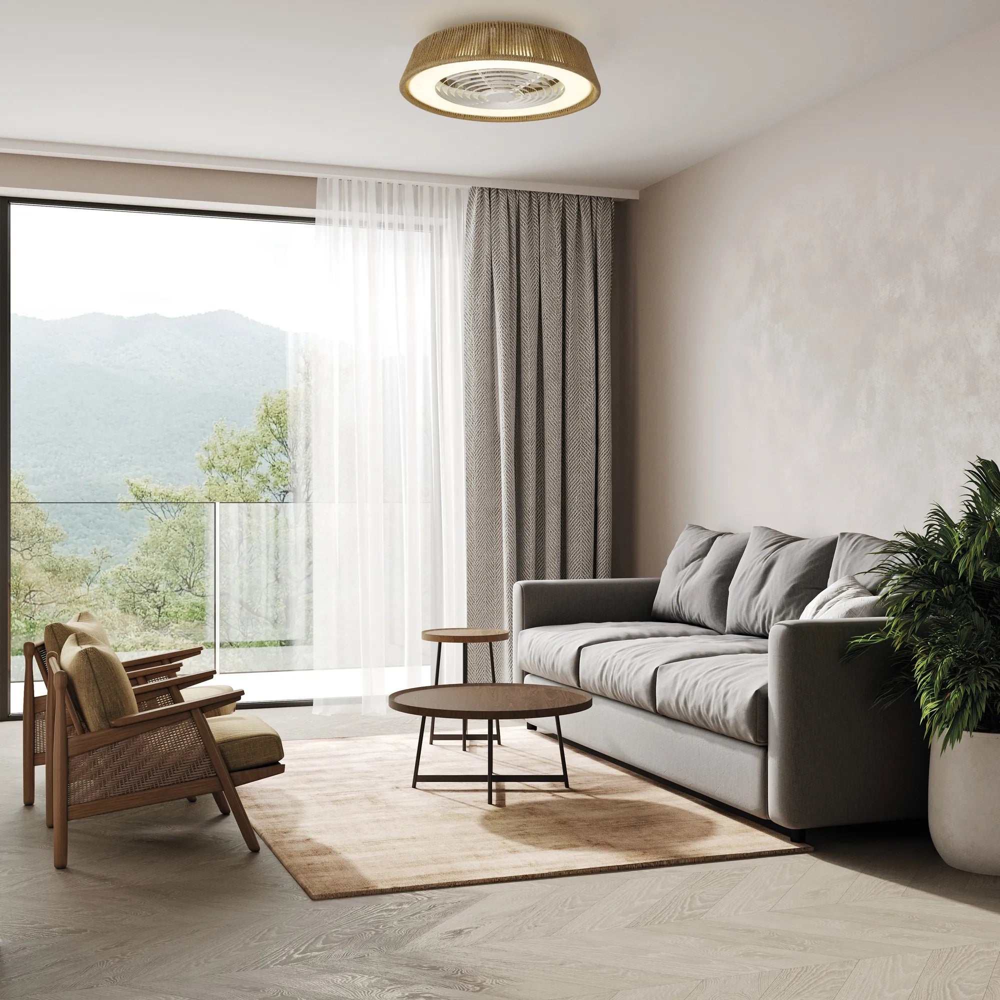 Polinesia LED Fan Remote Control -  Beige Oscu