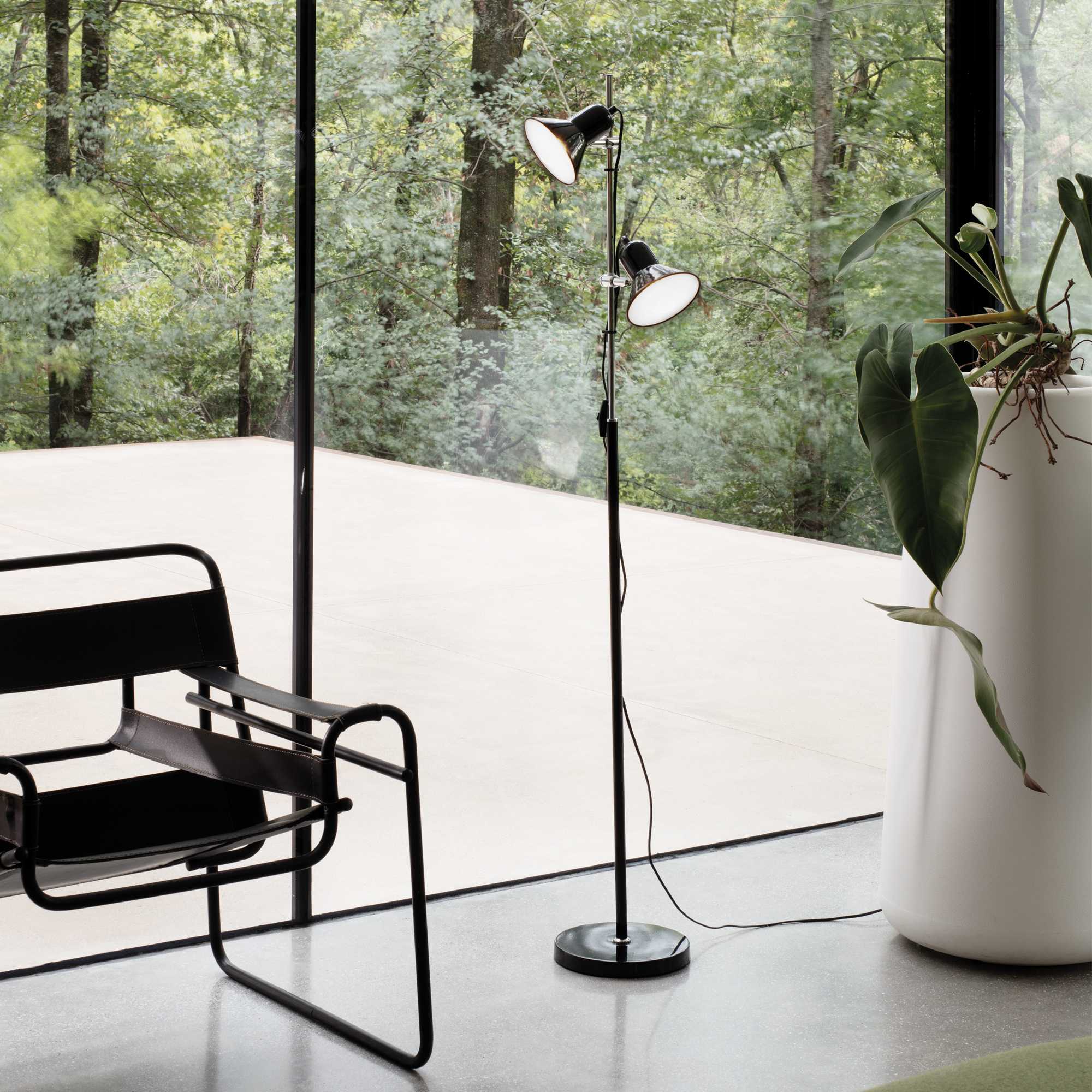 Polly Table Lamp - Silver/Chrome/Black Finish - Cusack Lighting