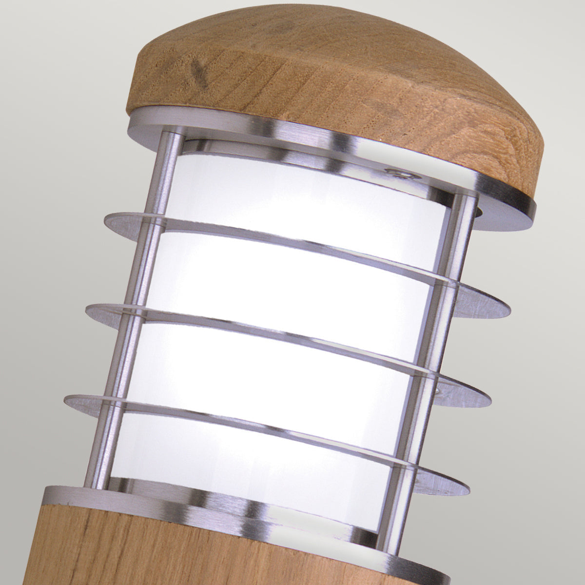 Poole Wall Light - Teak & Steel Finish