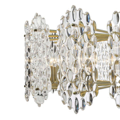 Porthos 15Lt Crystal Ceiling Light - Antique Brass & Crystal IP20