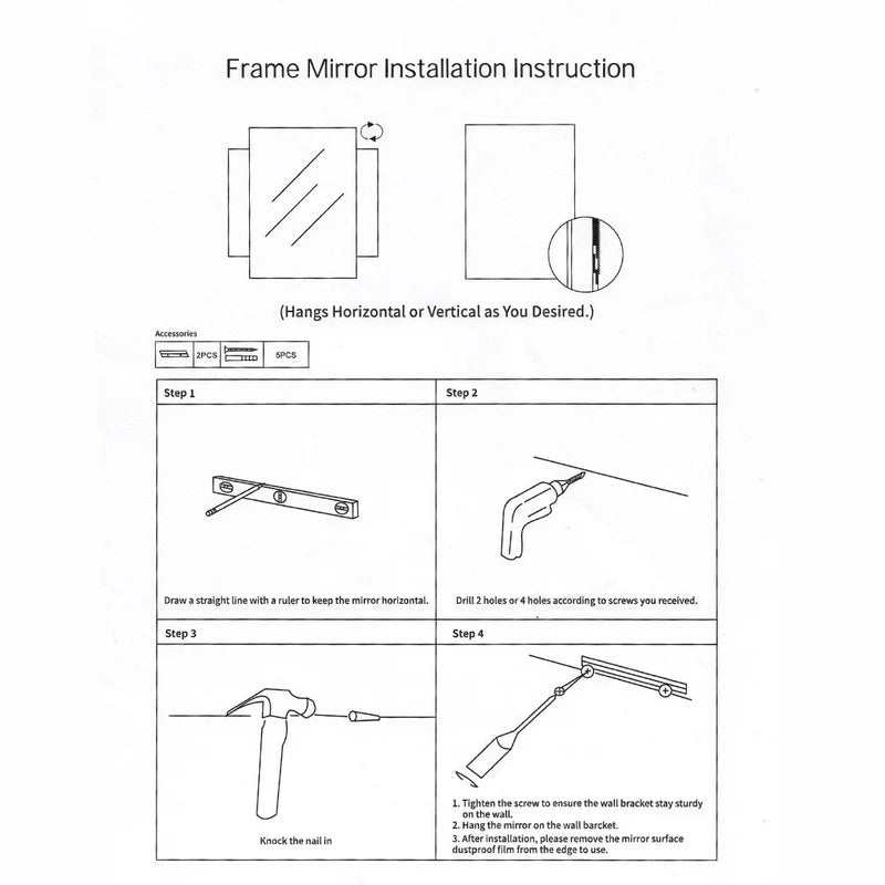 Portland Rectangular/ Round/ Oval Gold Mirror- Various Sizes