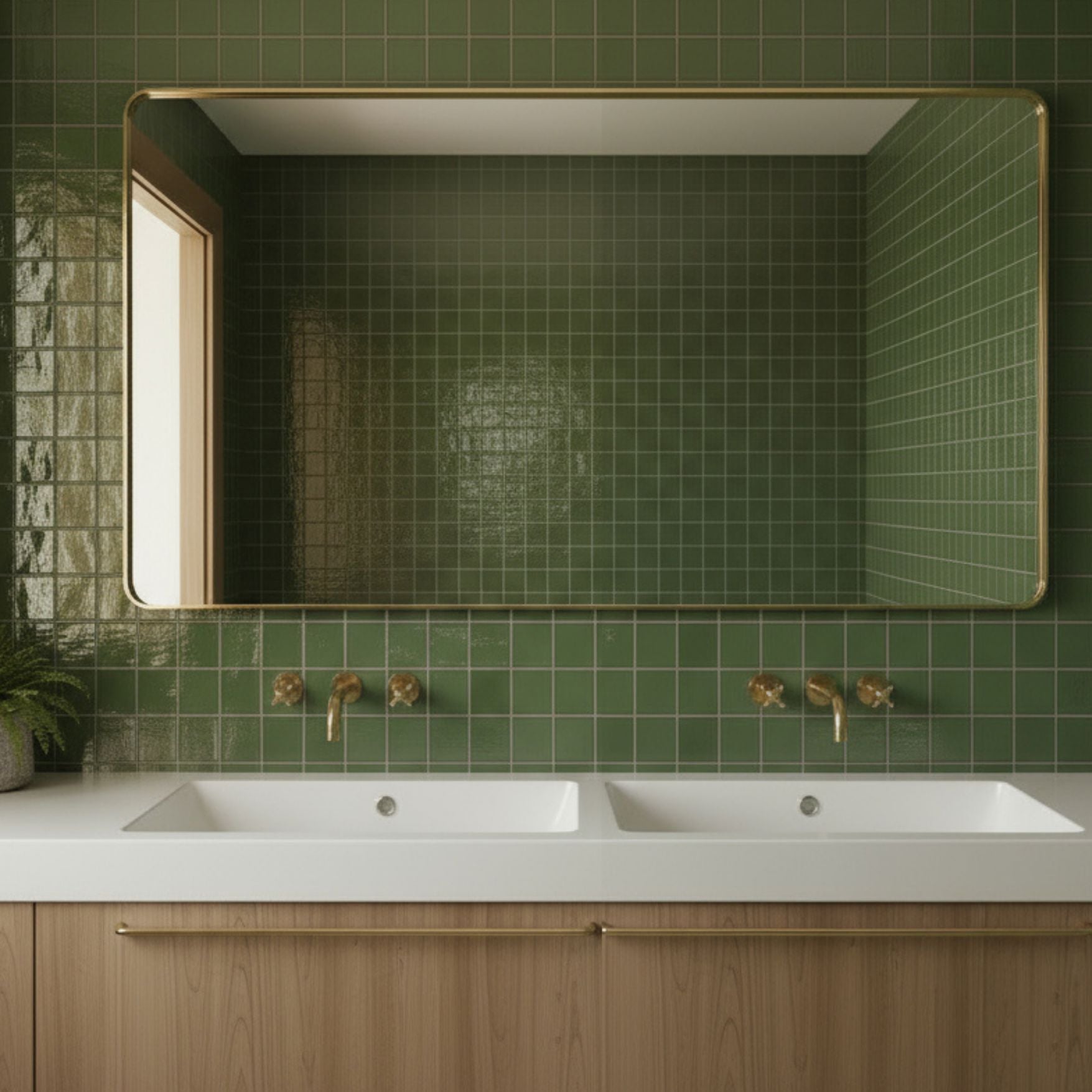 Portland Rectangular/ Round/ Oval Gold Mirror- Various Sizes