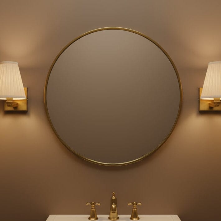 Portland Rectangular/ Round/ Oval Gold Mirror- Various Sizes