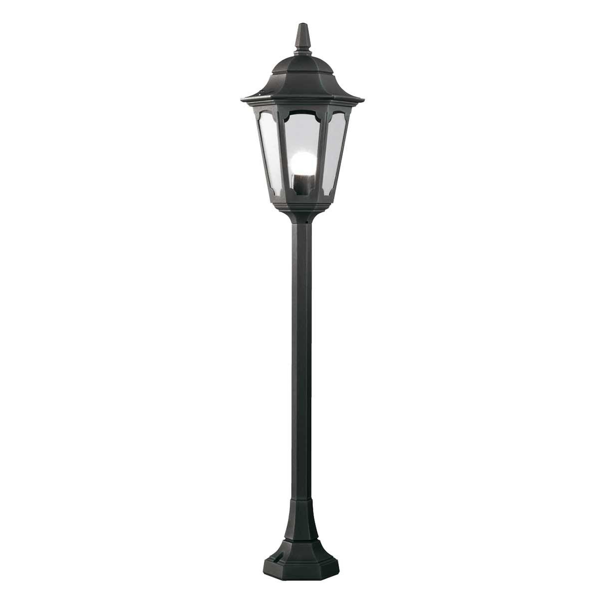 Parish Medium/Large 1 Light Pillar - Black IP44 E27
