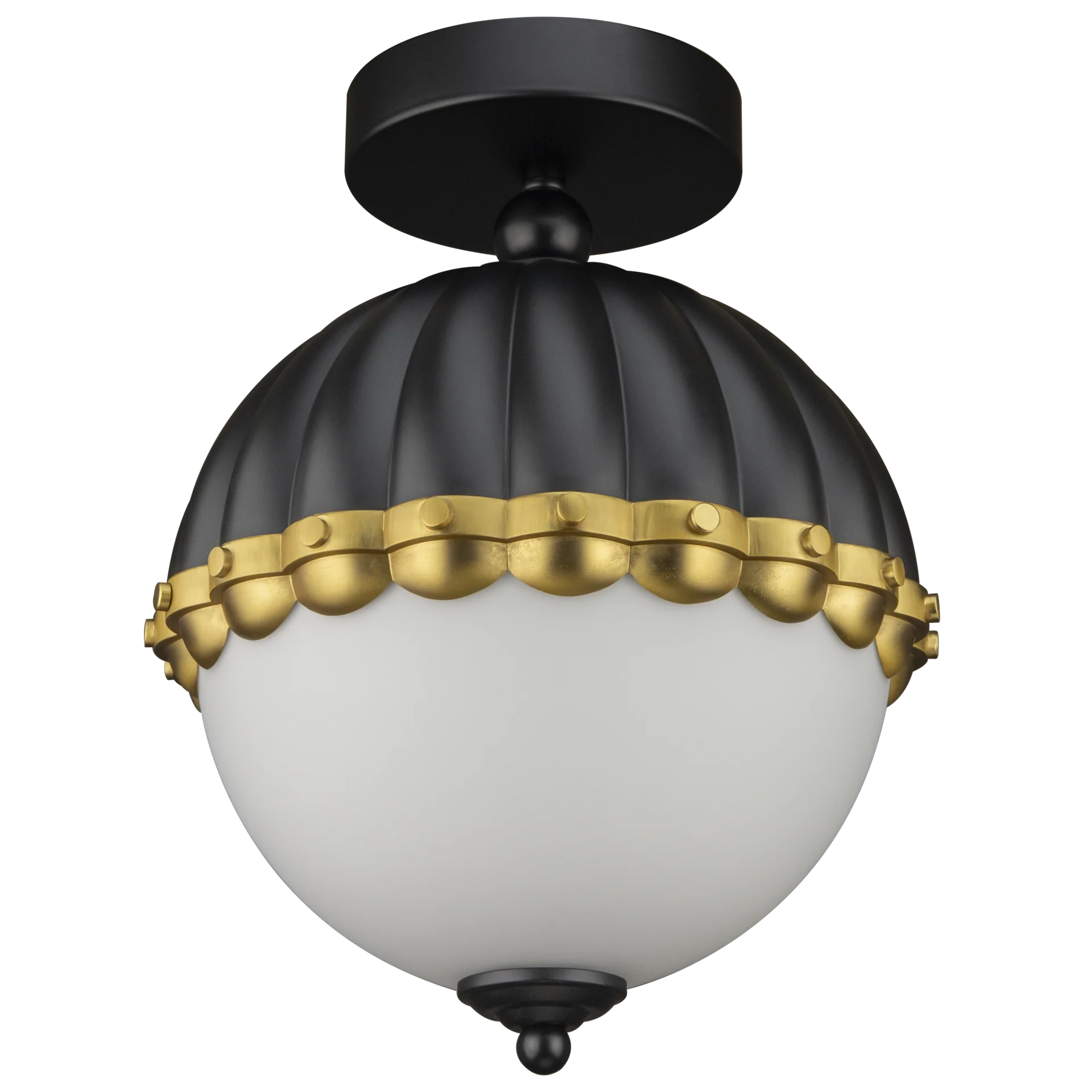 Pralines Black/Brass-Finish Pendant Light