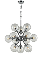 Proton 12/18Lt Double Height Ceiling Light  - Chrome/Antique Gold Finish IP20