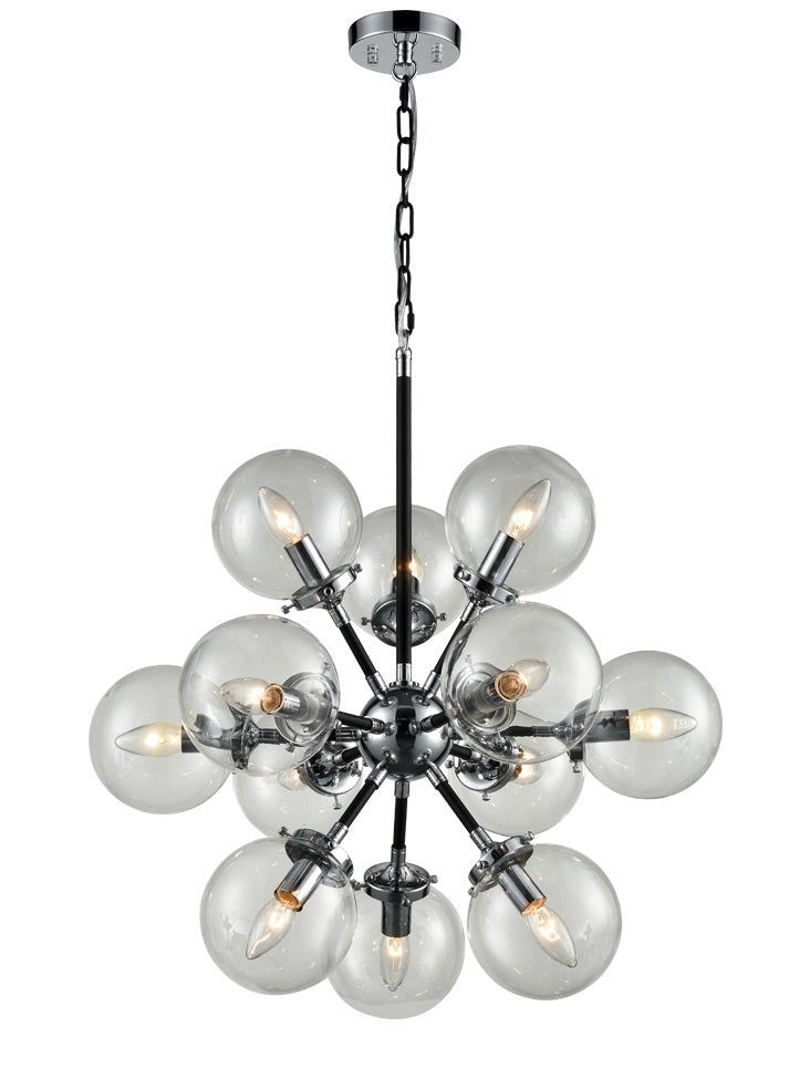 Proton 12/18Lt Double Height Ceiling Light  - Chrome/Antique Gold Finish IP20