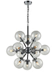 Proton 12/18Lt Double Height Ceiling Light  - Chrome/Antique Gold Finish IP20