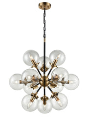 Proton 12/18Lt Double Height Ceiling Light  - Chrome/Antique Gold Finish IP20