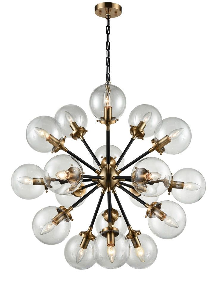 Proton 12/18Lt Double Height Ceiling Light  - Chrome/Antique Gold Finish IP20