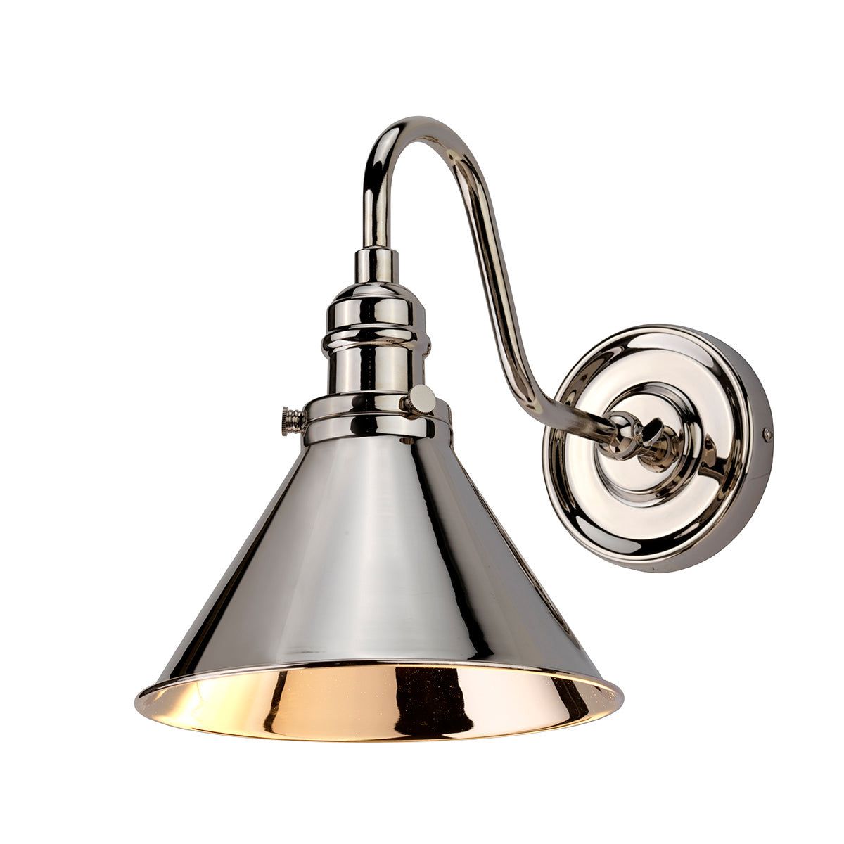 Provence 1Lt Wall Light - Polished Nickel Finish