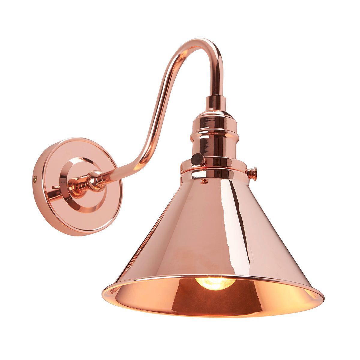 Provence 1Lt Wall Light - Polished Copper Finish