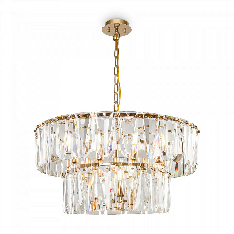 Puntes 4/6/12/18Lt Crystal Ceiling Light - Chrome/Gold Finish