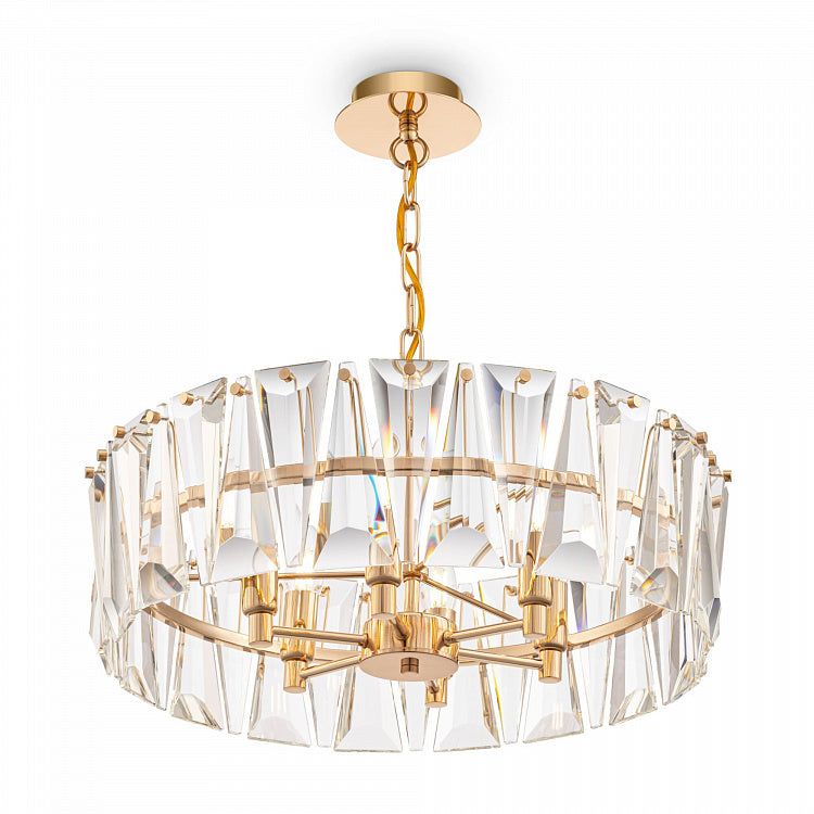 Puntes 4/6/12/18Lt Crystal Ceiling Light - Chrome/Gold Finish