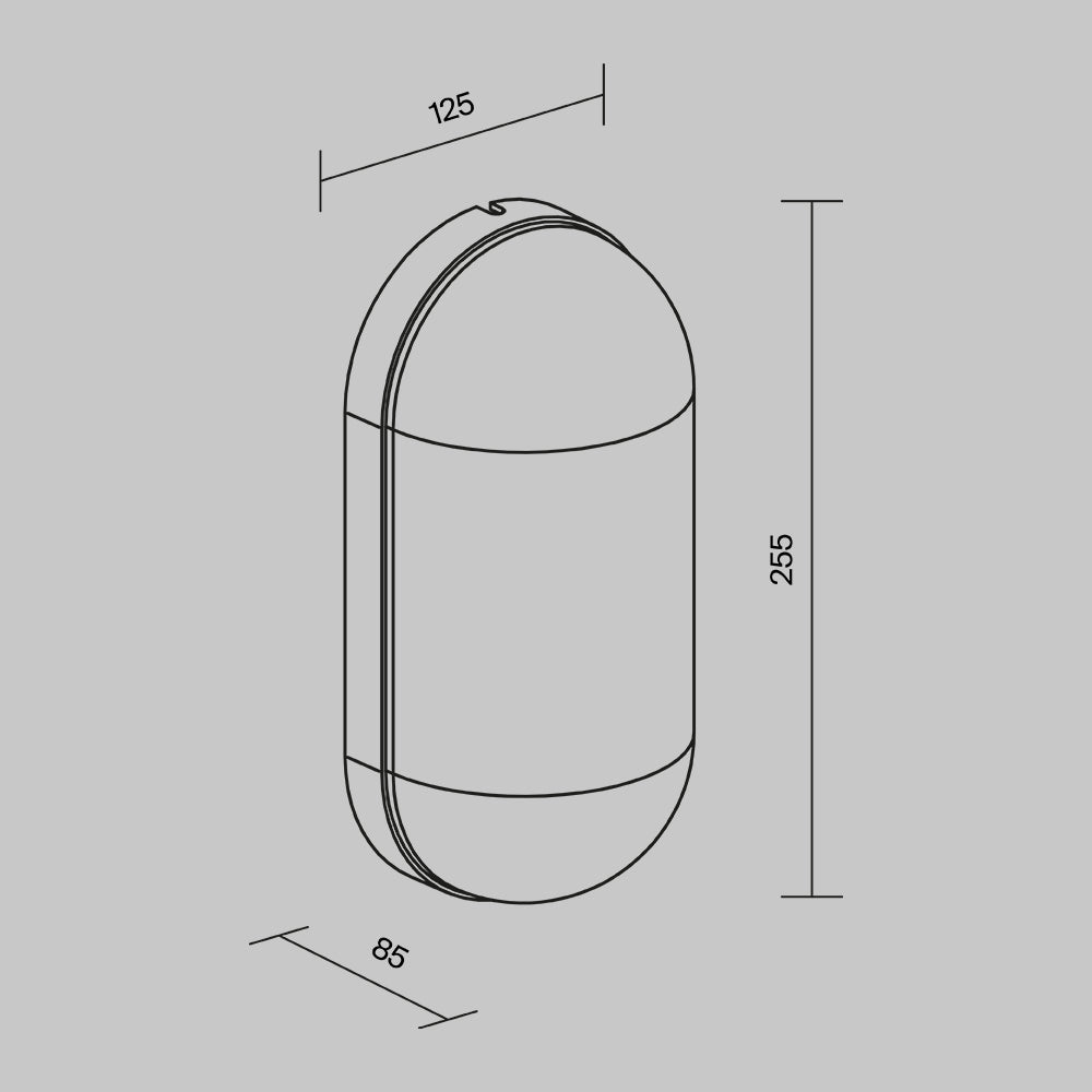 Candle Outdoor Flush Wall Lamp IP65