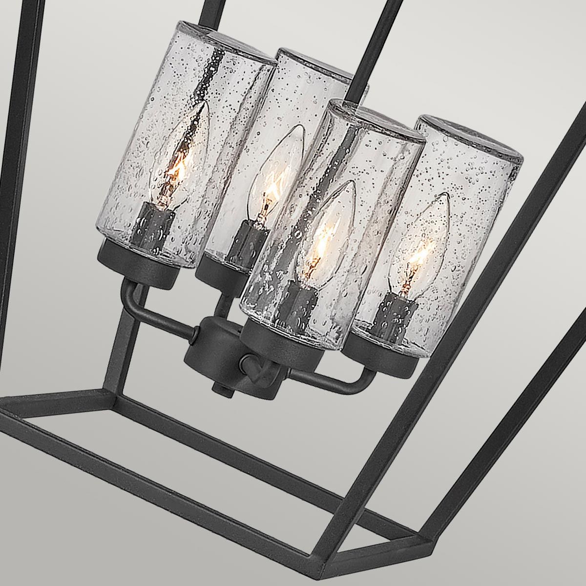 Alford Place 4 Light Outdoor Pendant - Museum Black IP44 E14