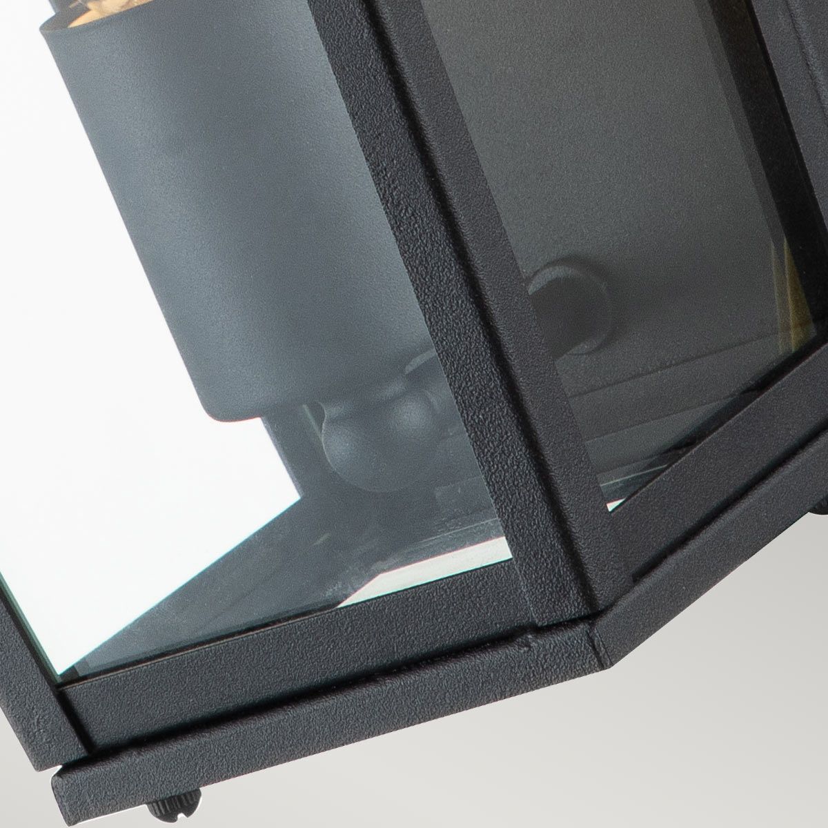 Alford Place 1 Light Half Lantern - Museum Black E27 IP44