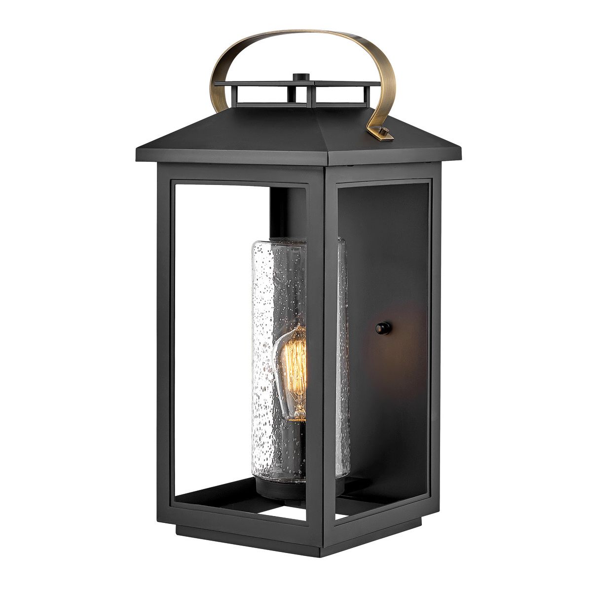 Atwater 1 Light Small/Medium/Large Wall Lantern - Black E27 IP44