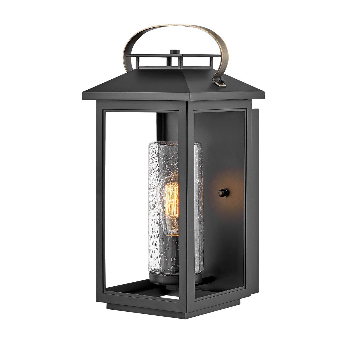 Atwater 1 Light Small/Medium/Large Wall Lantern - Black E27 IP44