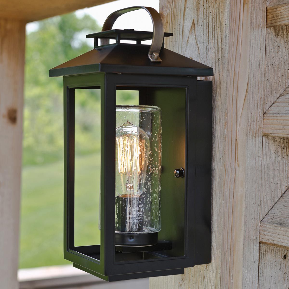 Atwater 1 Light Small/Medium/Large Wall Lantern - Black E27 IP44