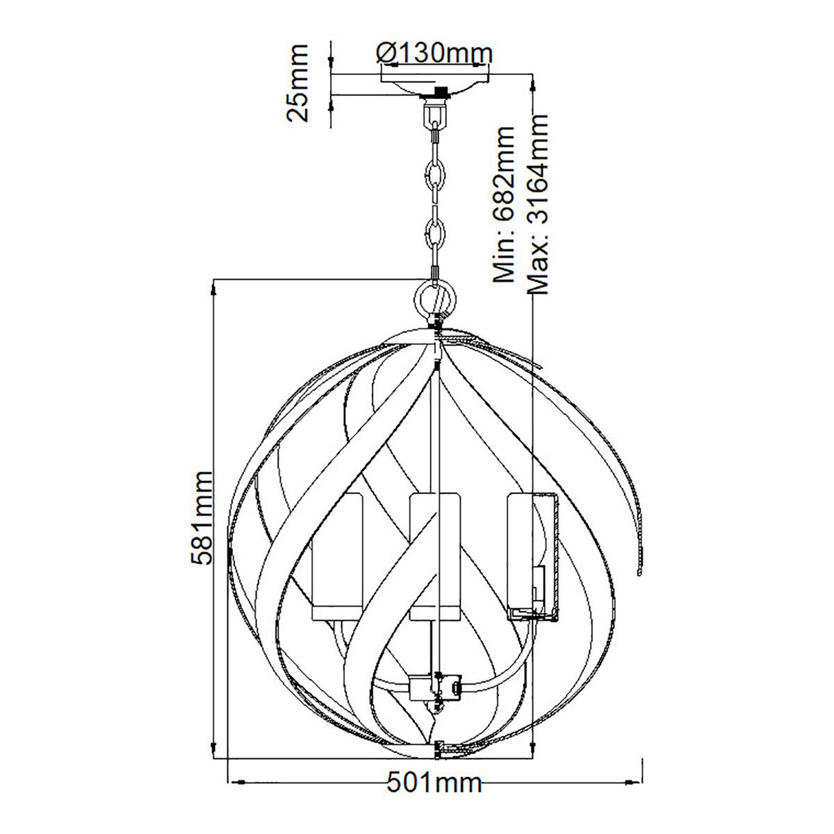 Blacksmith 1/3/4/5Lt Outdoor Pendant - Old Black IP44 E27
