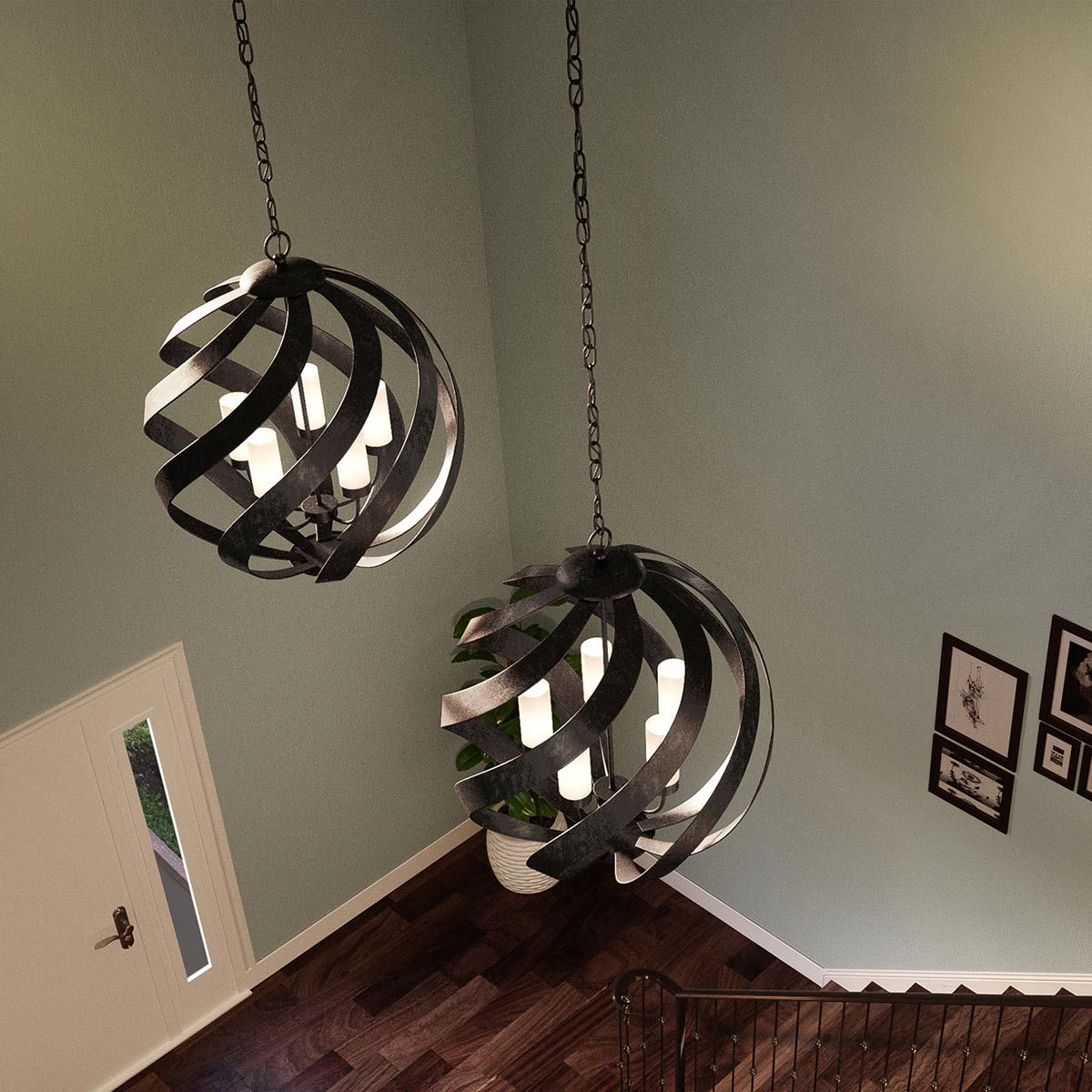 Blacksmith 1/3/4/5Lt Outdoor Pendant - Old Black IP44 E27