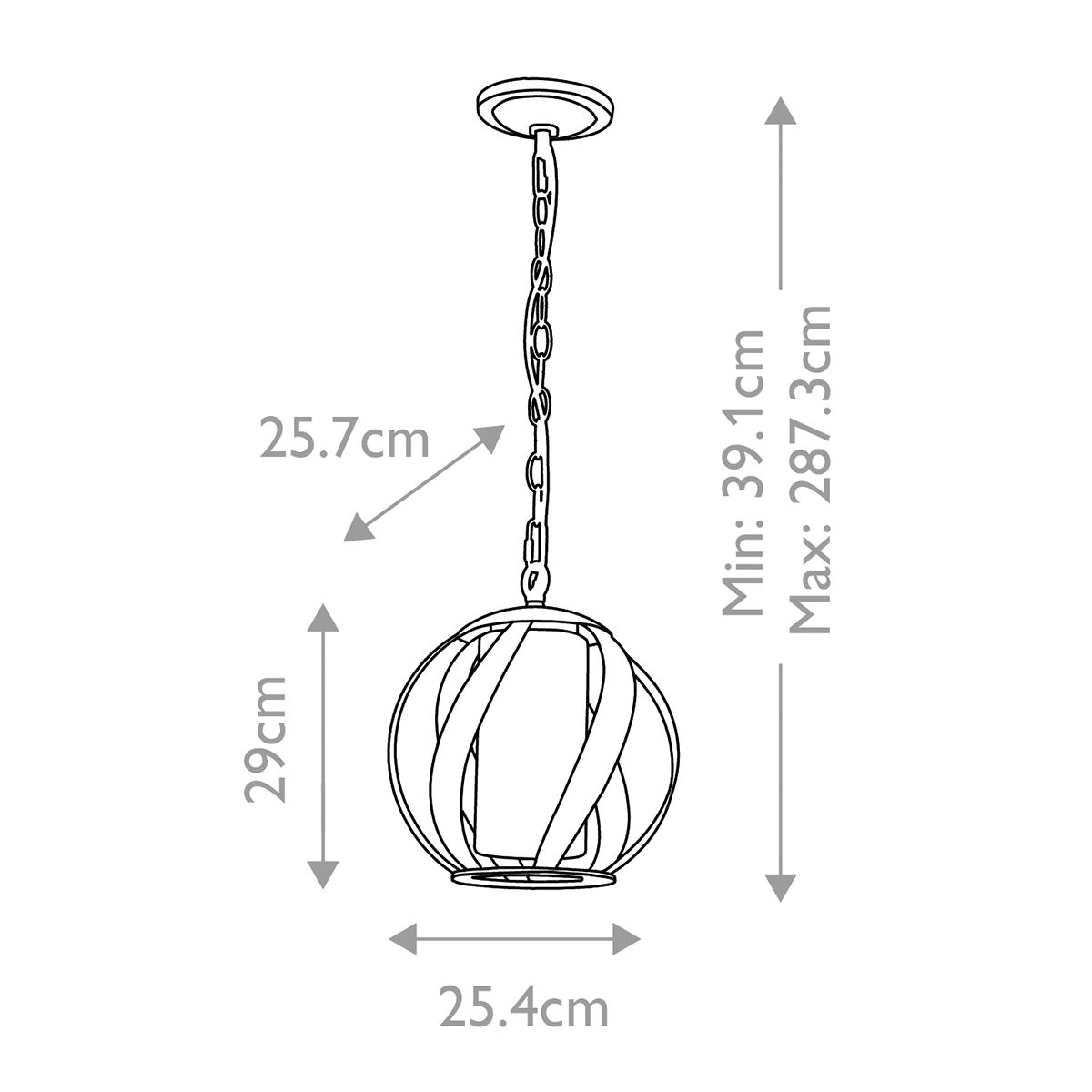 Blacksmith 1/3/4/5Lt Outdoor Pendant - Old Black IP44 E27