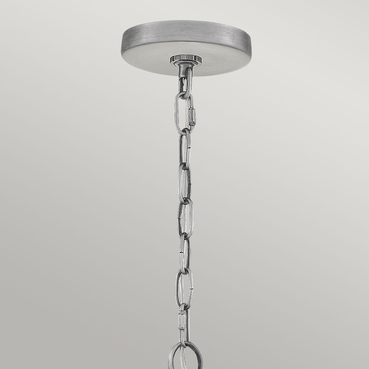 Booker 1 Light Small Chain Lantern - Industrial Aluminium IP44 E27