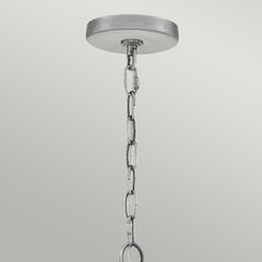 Booker 1 Light Small Chain Lantern - Industrial Aluminium IP44 E27