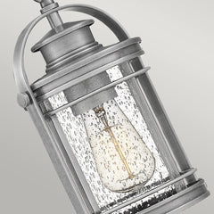 Booker 1 Light Small Chain Lantern - Industrial Aluminium IP44 E27