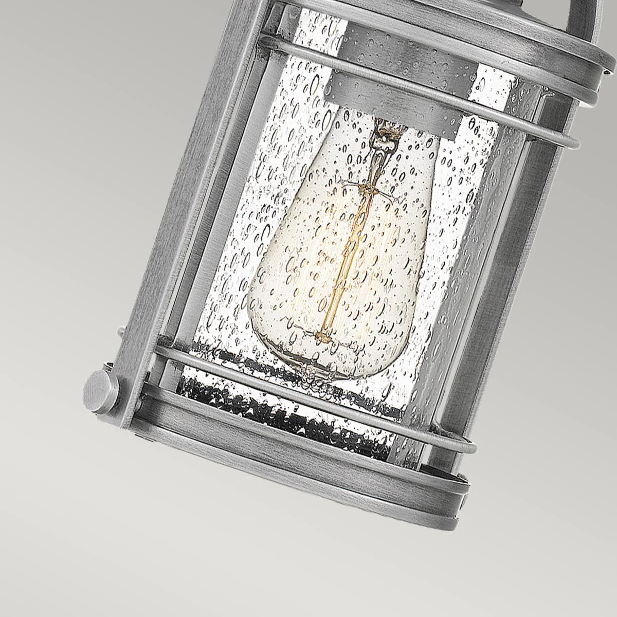 Booker 1 Light Small Chain Lantern - Industrial Aluminium IP44 E27