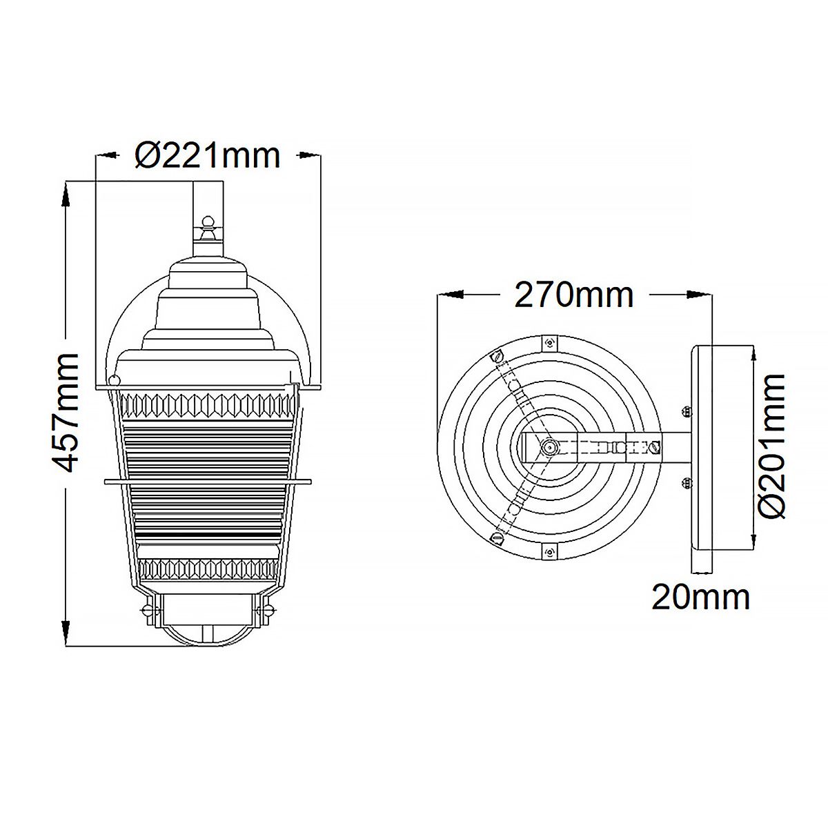 Chance Harbor 1 Light Small /Medium/Large Outdoor Lantern - Weathered Zinc E27 IP44