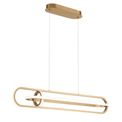 Demark Linear Pendant - Matte Black/ Gold