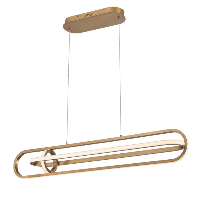 Demark Linear Pendant - Matte Black/ Gold