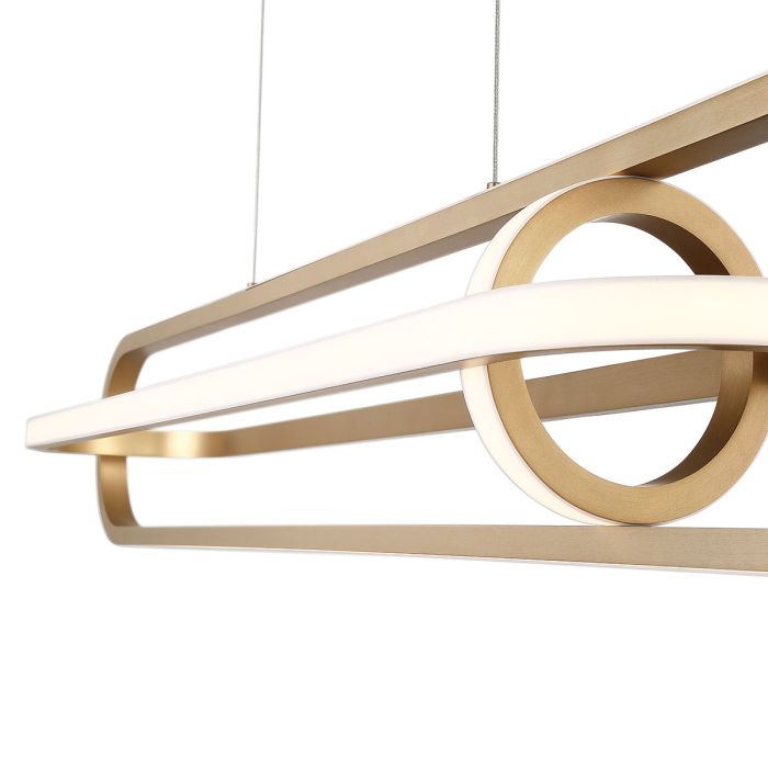 Demark Linear Pendant - Matte Black/ Gold