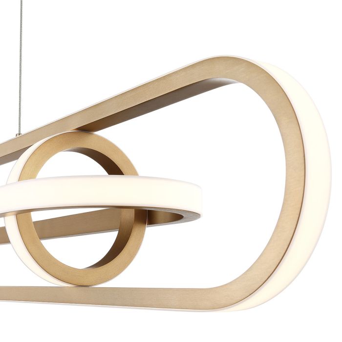 Demark Linear Pendant - Matte Black/ Gold