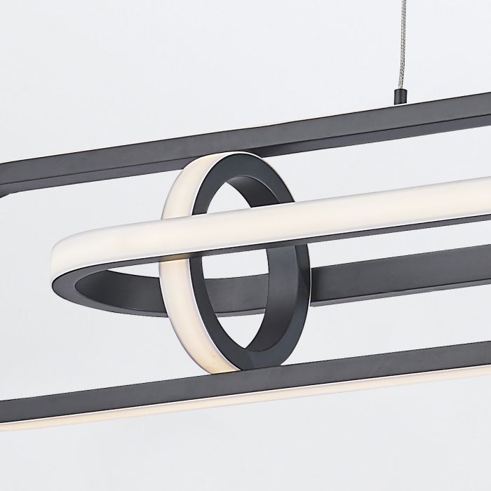 Demark Linear Pendant - Matte Black/ Gold