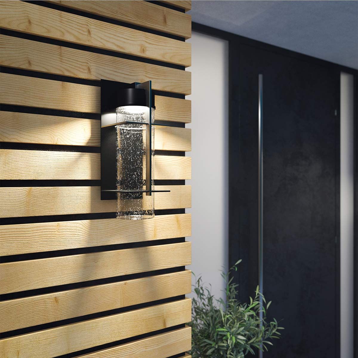 Eames Medium/Large LED Wall Lantern - Earth Black Integrated LED IP44