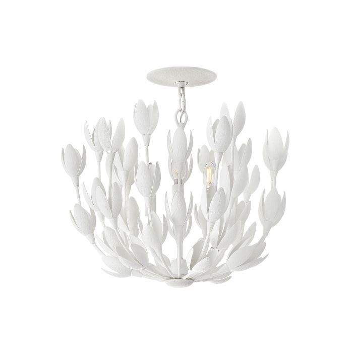 Flora 3 lt Duo-Mount Pendant  - Burnished Gold/ Textured Plaster