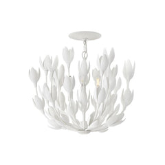 Flora 3 lt Duo-Mount Pendant  - Burnished Gold/ Textured Plaster