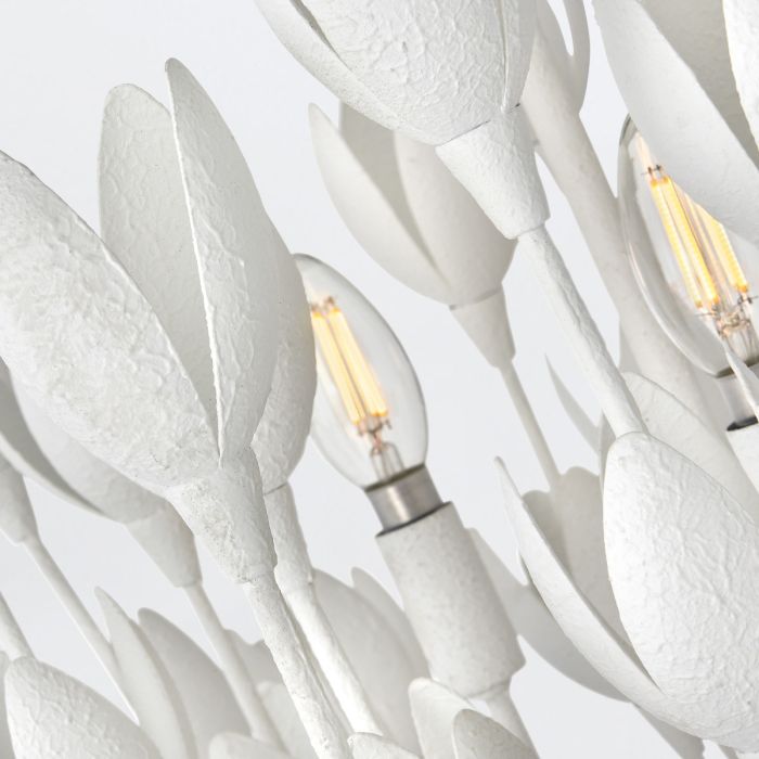 Flora 3 lt Duo-Mount Pendant  - Burnished Gold/ Textured Plaster