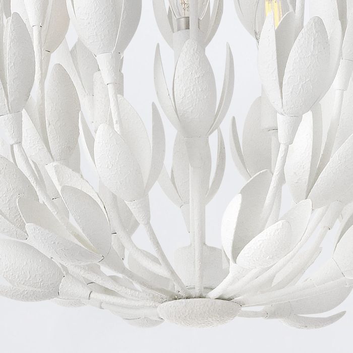Flora 3 lt Duo-Mount Pendant  - Burnished Gold/ Textured Plaster