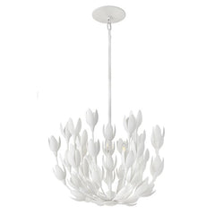 Flora 3 lt Duo-Mount Pendant  - Burnished Gold/ Textured Plaster