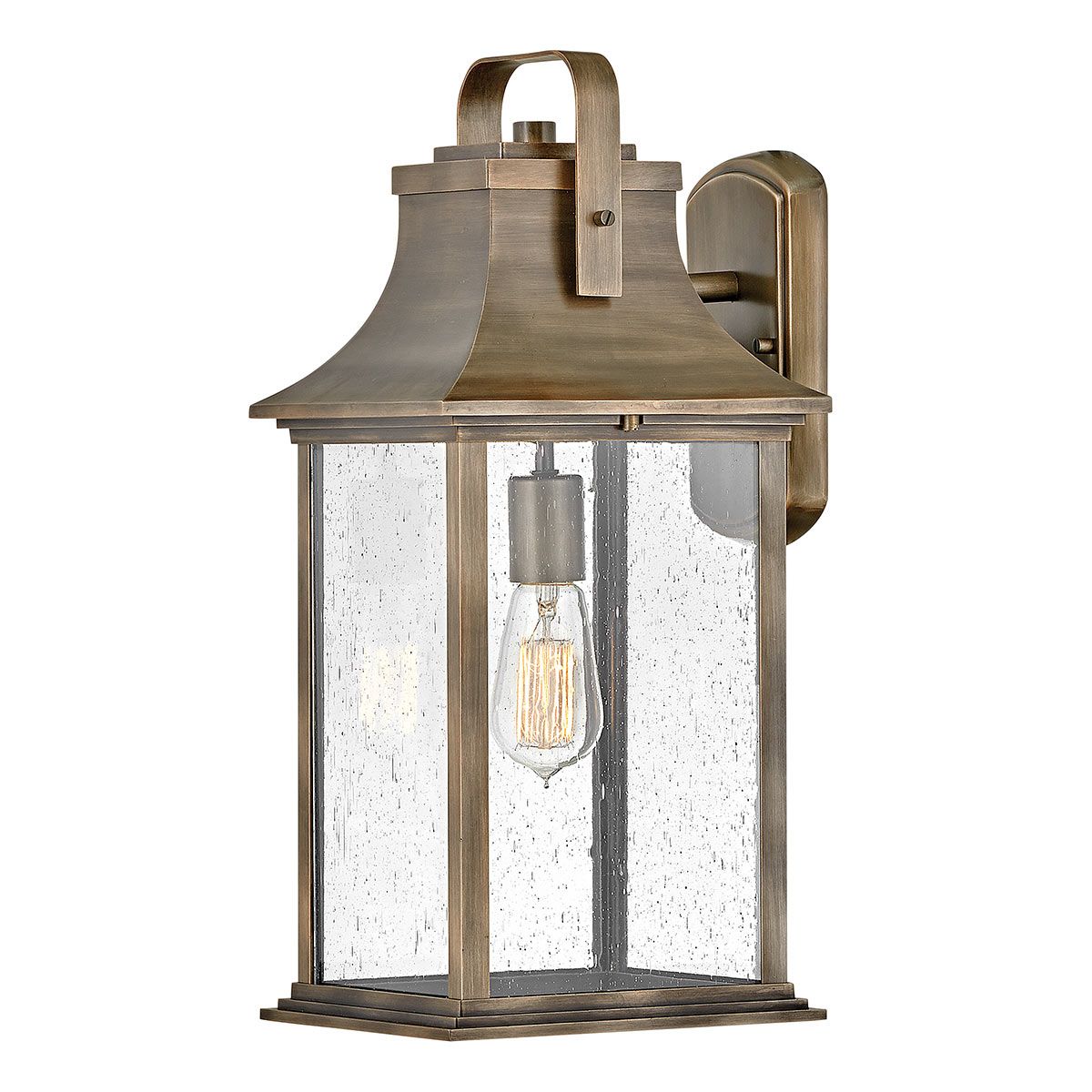 Grant 1 Light Small/Medium/Large Outdoor Wall Lantern - Burnished Bronze E27 IP44