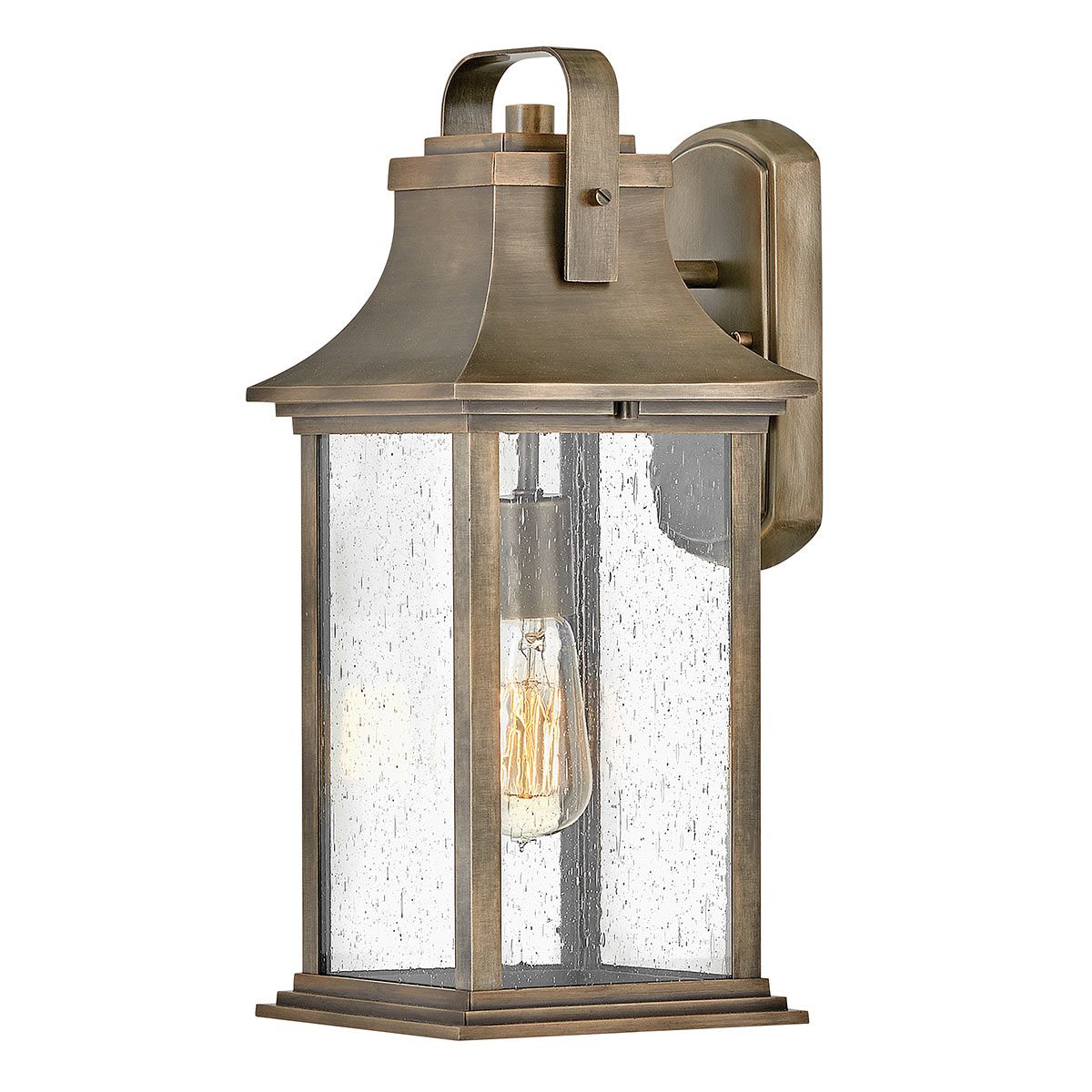 Grant 1 Light Small/Medium/Large Outdoor Wall Lantern - Burnished Bronze E27 IP44