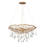 Anette 4/6/8Lt Centre Crystal Pendant - Brushed Gold